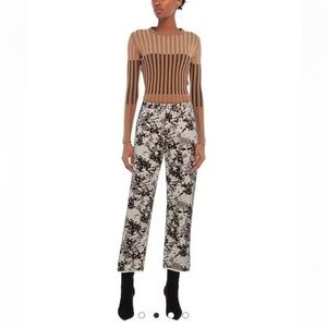 Massimo Alba Alosa Trousers Pants Velour Jeans Camo Grey Green Cream Size 28